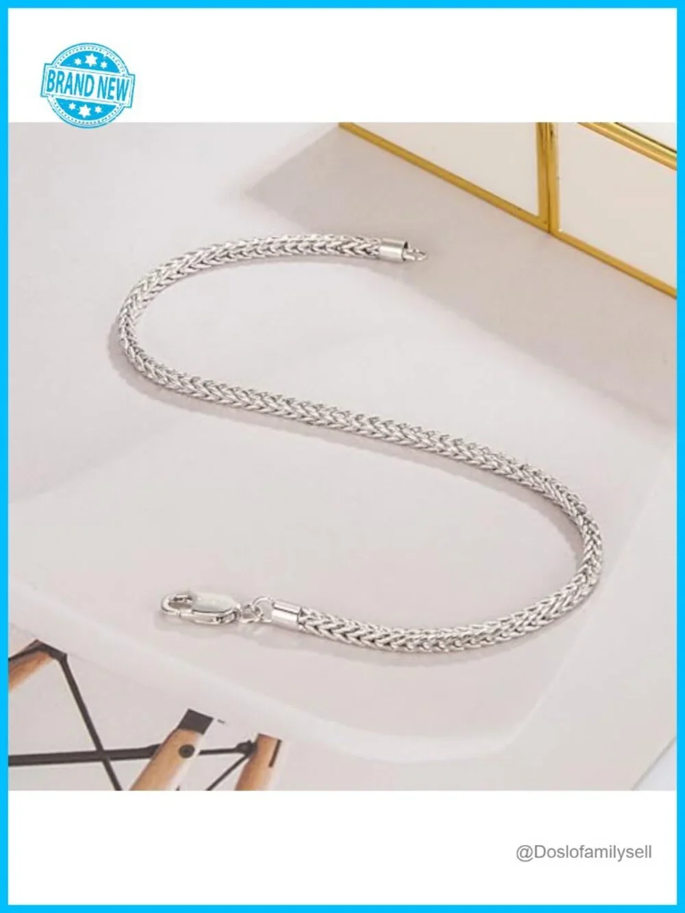 2mm 925 Sterling Silver Chopin Chain Bracelet Lobster Claw Dainty Delicate